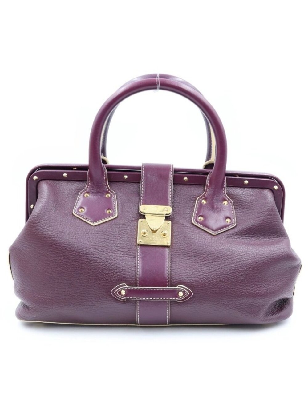 Louis Vuitton Suhali L'ingenieux PM Prunne Boston Bag Purple Leather Gold